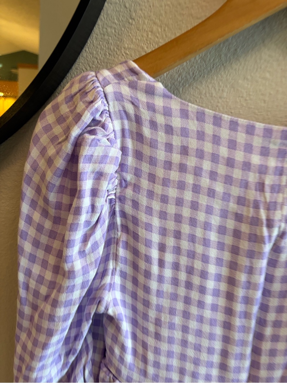 AFRM REVOLVE Lavender Gingham Hough Top - Picture 10 of 10